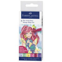 FABER-CASTELL Tuschestift PITT artist pen, 6er Etui