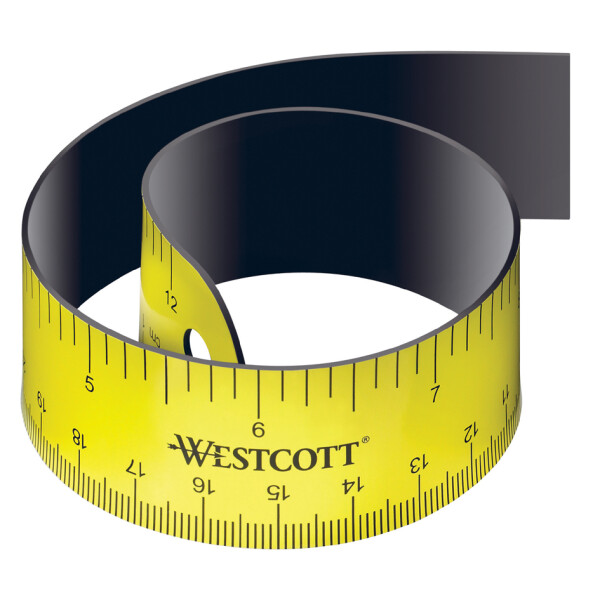 WESTCOTT Flachlineal, L&auml;nge: 300 mm, flexibel, magnetisch