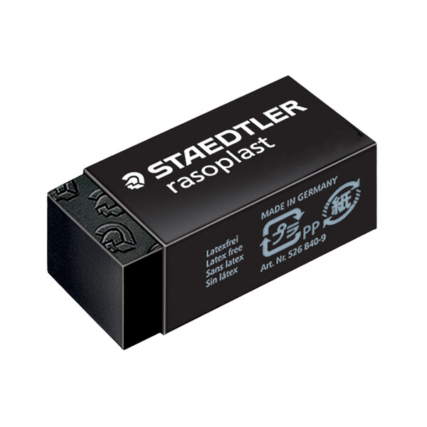 STAEDTLER Kunststoff-Radierer rasoplast B40, schwarz