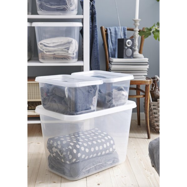 smartstore Aufbewahrungsbox BASIC M, 25 Liter, transparent