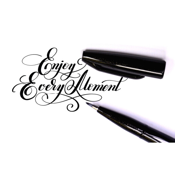 PentelArts Faserschreiber Brush Sign Pen, 4er Etui, Basic