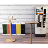 PAPERFLOW Stehtisch Woody, Durchmess. 600mm, anthrazit buche