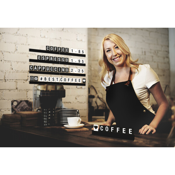 Securit Buchstabenleiste LETTER SHELF, teak