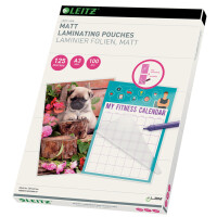 LEITZ Laminierfolientasche, DIN A4, matt, 250 mic