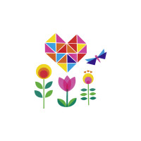 folia Fensterfolie, 230 x 330 mm, farbig sortiert