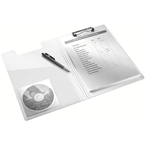LEITZ Klemmbrett-Mappe WOW, DIN A4, Polyfoam, schwarz