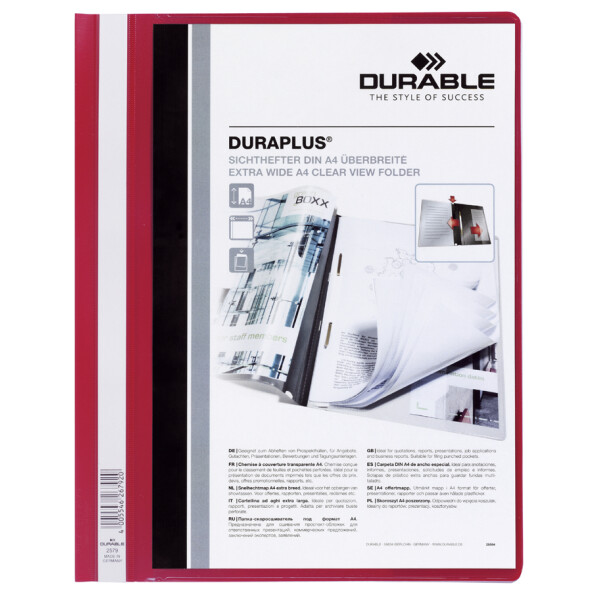 DURABLE Schnellhefter DURAPLUS, DIN A4, grün, überbreit