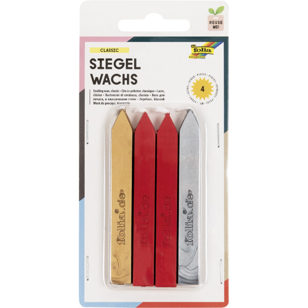 folia Siegelwachskerzen STYLE, 4er Set