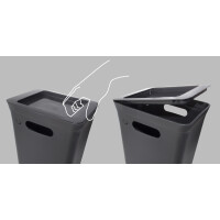 plast team Deckel AVEDORE, für 10 Liter Mülleimer, schwarz