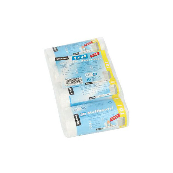 STARPAK Mülleimerbeutel HDPE, 10 Liter, transparent