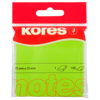 Kores Haftnotizen "NEON", 75 x 75 mm, blanko, neon-pink