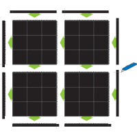 miltex Arbeitsplatzmatte Yoga Solid Basic (B)900 x (T)900 mm