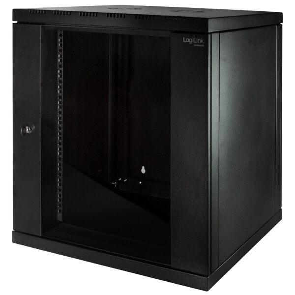 LogiLink 19" Wandverteiler, einteilig, 9 HE, schwarz