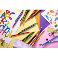 FABER-CASTELL Dreikant-Buntstifte Colour GRIP, 6er Etui