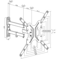 LogiLink TV-Wandhalterung Full Motion, für 58,42 -...
