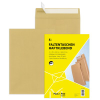 MAILmedia Faltenversandtasche C4, ohne Fenster, braun