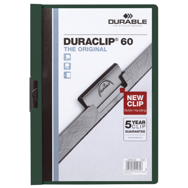 DURABLE Klemmhefter DURACLIP ORIGINAL 60, DIN A4, aubergine