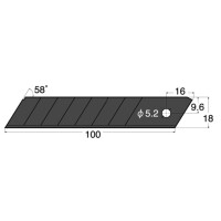 NT Cutter Ersatzklingen BL-51P, 18 mm, schwarz