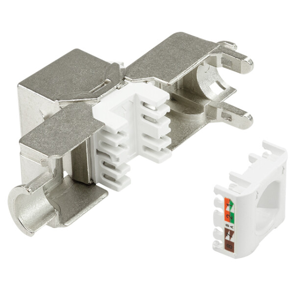 LogiLink Keystone Modul Kat.6A, Klasse EA, geschirmt, grau