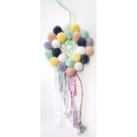 folia Woll-Pompons "Elegance", 24 Stück, farbig sortiert