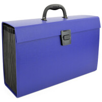 RAPESCO Fächertasche, DIN A4, 19 Fächer, blau