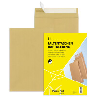 MAILmedia Faltenversandtasche C4, ohne Fenster, braun