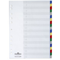 DURABLE Kunststoff-Register, A4, PP, 20-teilig