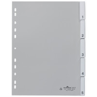 DURABLE Kunststoff-Register, PP, Stärke: 0,12 mm, 5-teilig