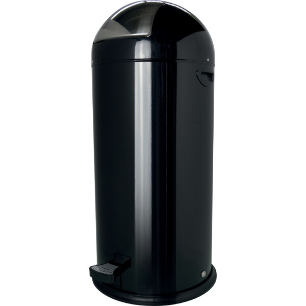 helit Tret-Abfalleimer "the step dome", 52 Liter, silber