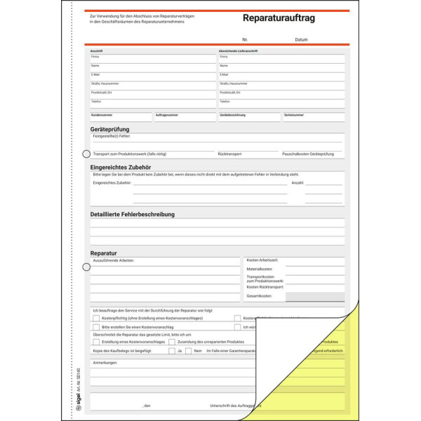 sigel Formularbuch "Rapport", A5, 2 x 40 Blatt, SD
