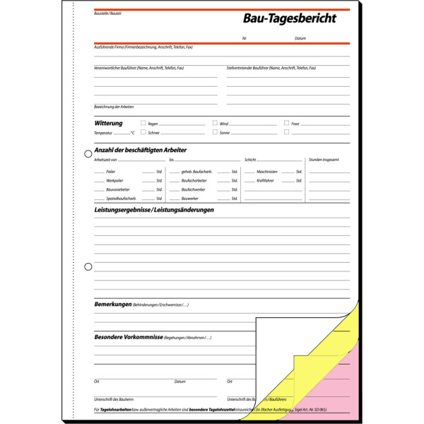 sigel Formularbuch "Rapport", A5, 2 x 40 Blatt, SD