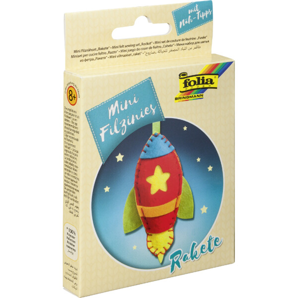 folia Mini Filz-Nähset "Filzinies", 13-teilig, Giraffe