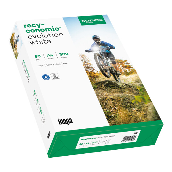 RECYCONOMIC Evolution Recyclingpapier Naturweiß A3 80g - 1 Palette (50.000 Blatt)