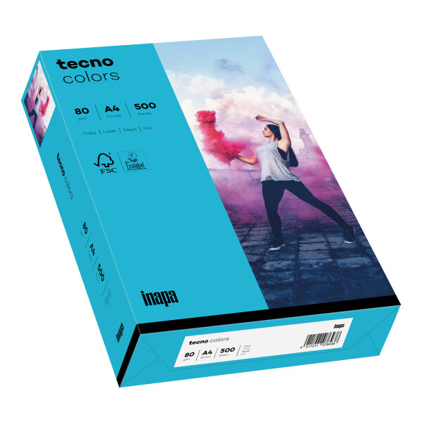 tecno colors blau Kopierpapier A4 80g/m2 - 1 Palette (100.000 Blatt)