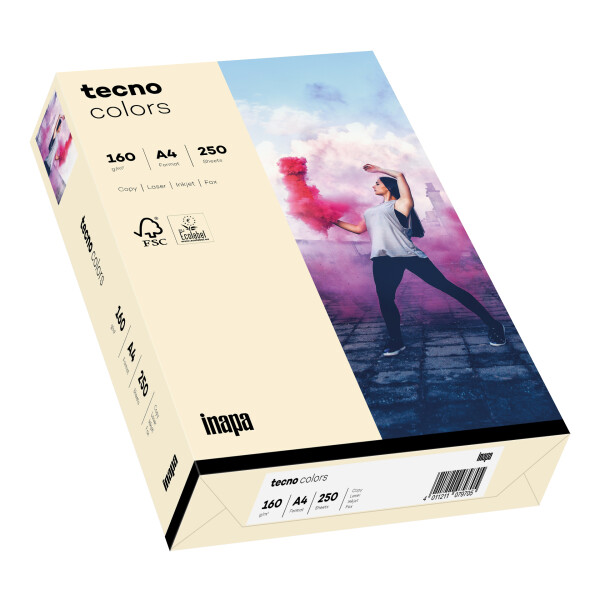 tecno colors hellchamois Kopierpapier A4 160g/m2 - 1 Palette (50.000 Blatt)