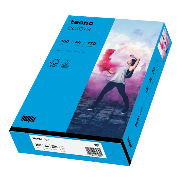 tecno colors intensivblau Kopierpapier A4 160g/m2 - 1 Palette (50.000 Blatt)