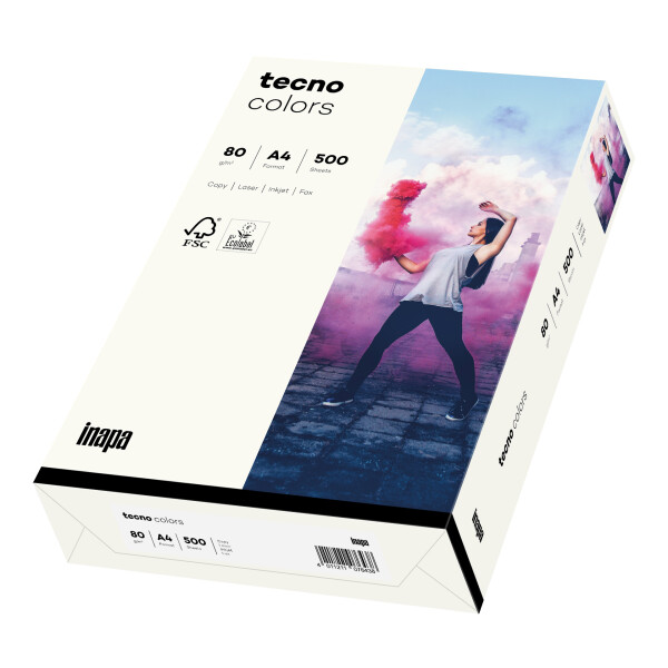 tecno colors naturweiß Kopierpapier A4 80g/m2 - 1 Palette (100.000 Blatt)