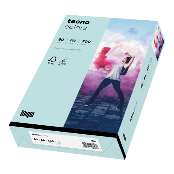 tecno colors hellblau Kopierpapier A3 80g/m2 - 1 Palette (50.000 Blatt)