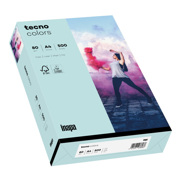 tecno colors hellblau Kopierpapier A3 80g/m2 - 1 Palette (50.000 Blatt)