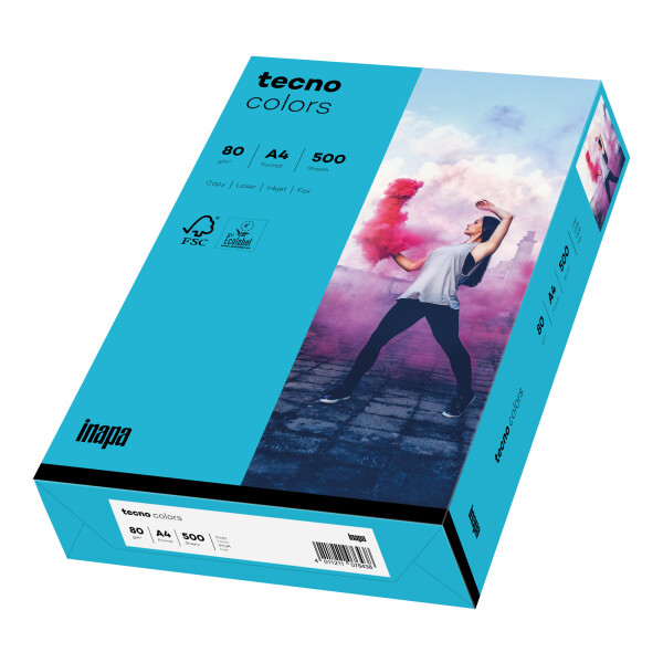 tecno colors blau Kopierpapier A3 80g/m2 - 1 Palette (50.000 Blatt)