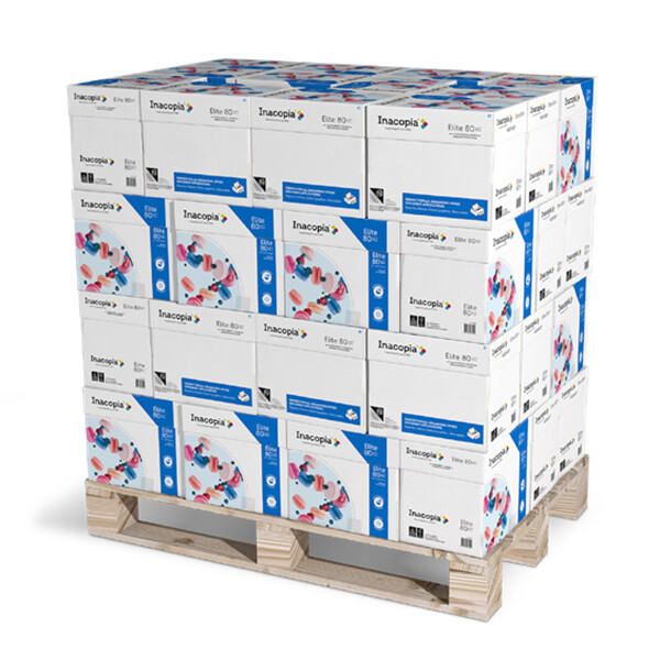 INACOPIA Elite 2-fach gelocht Premiumpapier weiß A4 80g  - 1 Palette (100.000 Blatt)