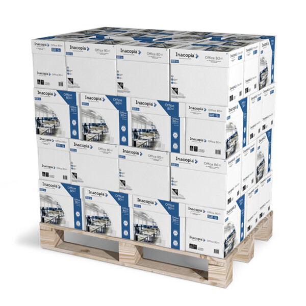 INACOPIA Office 4-fach gelocht Businesspapier wei&szlig; A4 80g - 1 Palette (100.000 Blatt)
