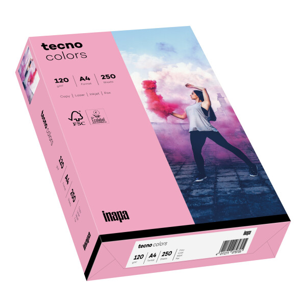tecno colors rosa Kopierpapier A4 120g/m2 - 1 Palette (50.000 Blatt)