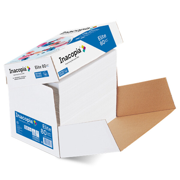 INACOPIA Elite Maxbox Premiumpapier weiß A4 80g - 1 Karton (2.500 Blatt)