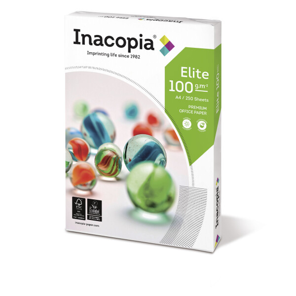 INACOPIA Elite Premiumpapier weiß A4 100g - 1 Karton (2.500 Blatt)