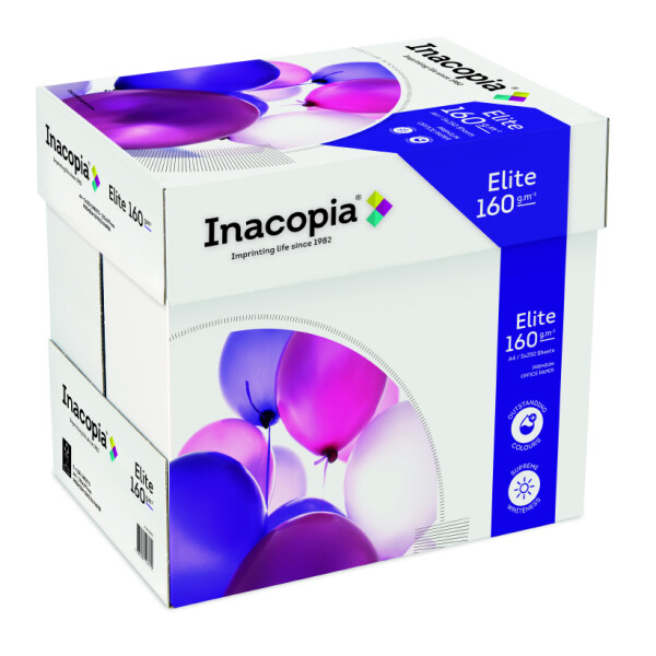 INACOPIA Elite Premiumpapier weiß A4 160g - 1 Karton (1.250 Blatt)