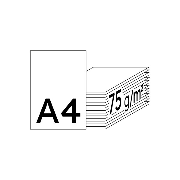 INACOPIA Office 4-fach gelocht Businesspapier wei&szlig; A4 75g - 1 Karton (2.500 Blatt)