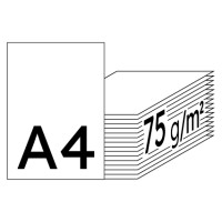 INACOPIA Office 4-fach gelocht Businesspapier weiß A4 75g - 1 Karton (2.500 Blatt)