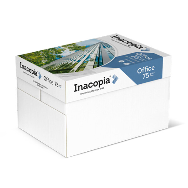 INACOPIA Office 4-fach gelocht Maxbox Businesspapier weiß A4 75g - 1 Karton (2.500 Blatt)
