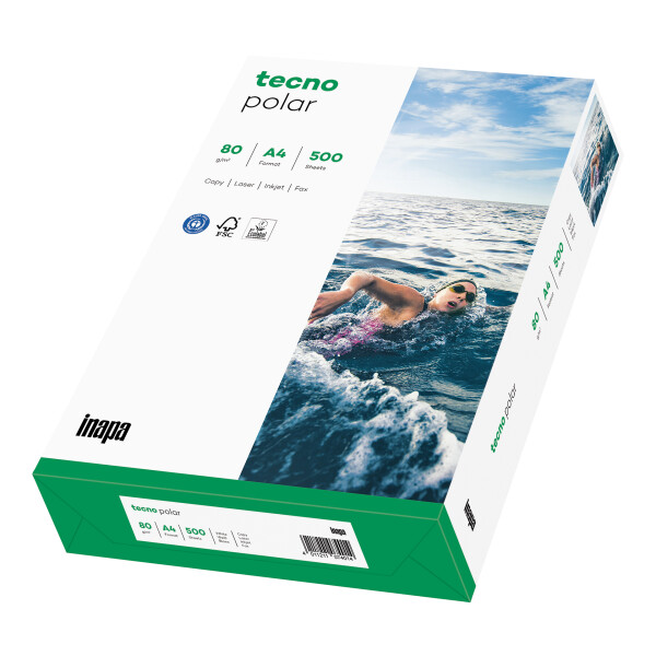 TECNO Polar Recyclingpapier weiß A3 80g - 1 Karton (2.500 Blatt)